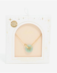 Lovisa - Waterproof Gold Plated Stainless Steel Green Acrylic Doughnut Necklace