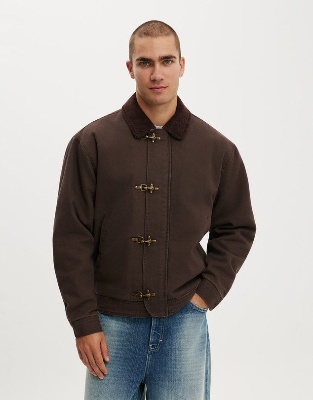 Cotton On - Cropped Canvas Harrington