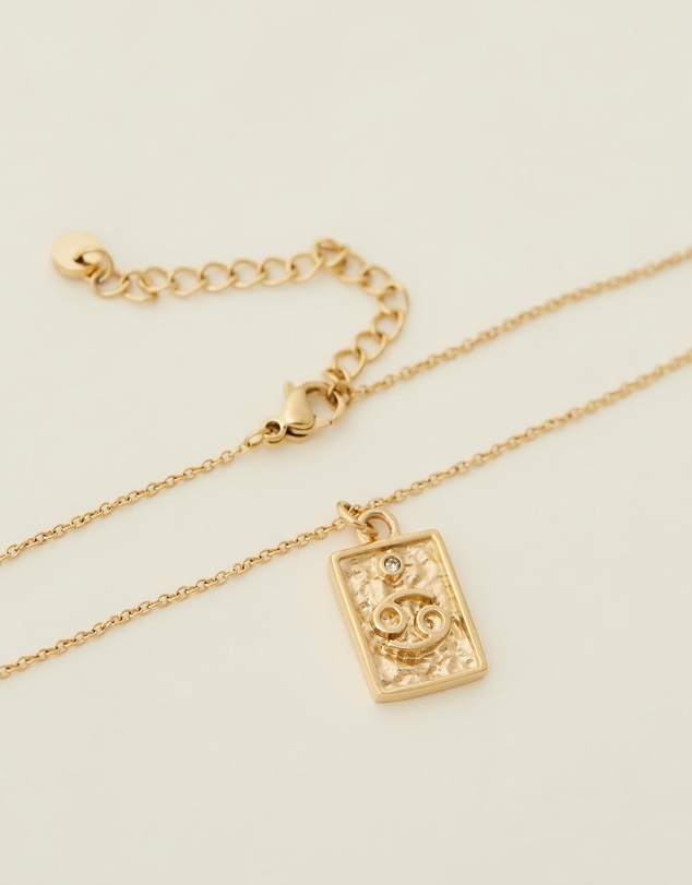 Carly Paiker - Cancer Star Sign Zodiac Tag Necklace