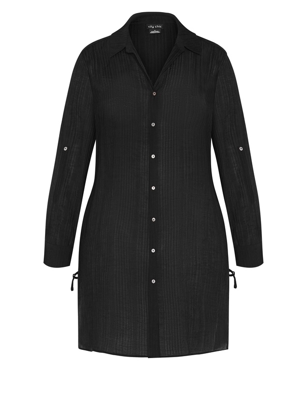 City Chic - Plus size Maci Tunic Shirt - black