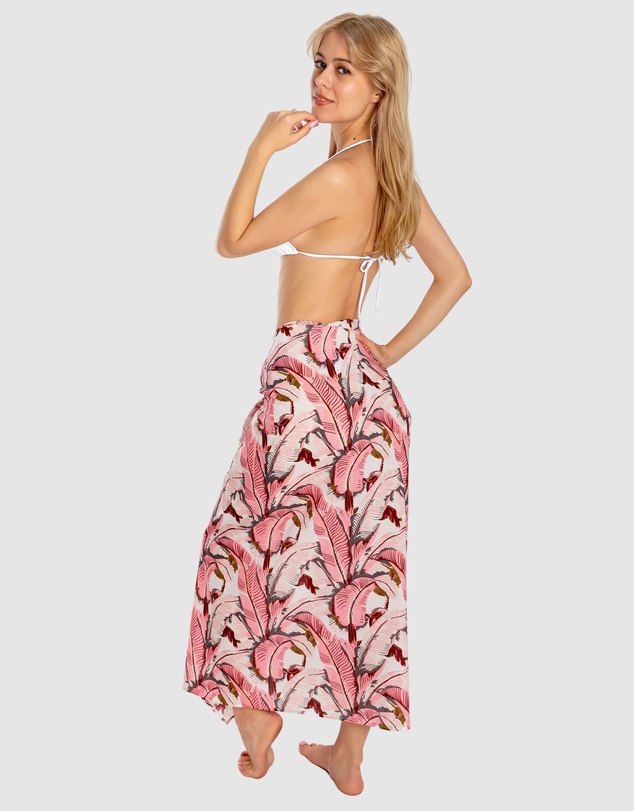 Sant And Abel - Women's Martinique® Pink Banana Leaf Sarong