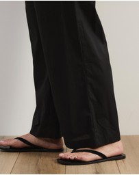 Atmos&Here Curvy - Elis Cotton Pants With Drawstring Detail At Waist