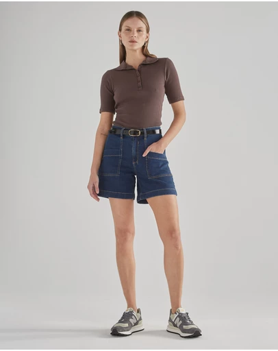 DRICOPER DENIM - Split Rib Top