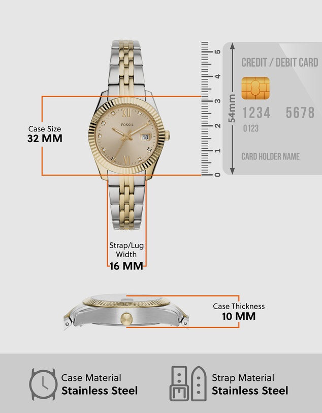 Fossil - Scarlette Mini Two Tone Analogue Watch ES4949