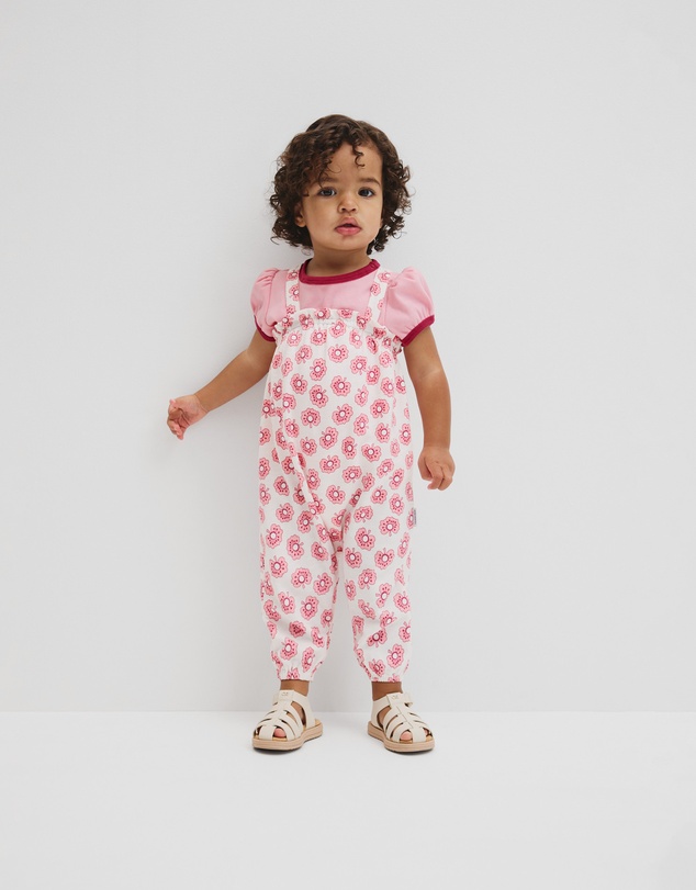 Country Road - Short Sleeve Printed Overall Set