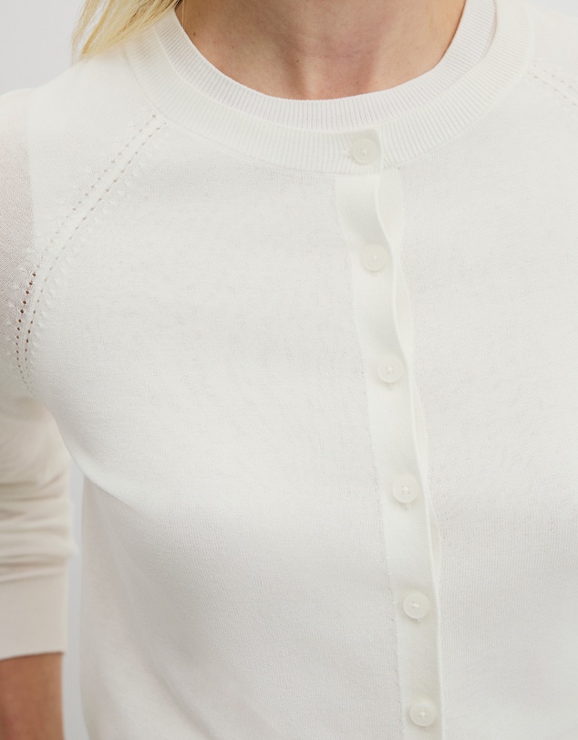 Country Road - Pointelle Detail Cardigan
