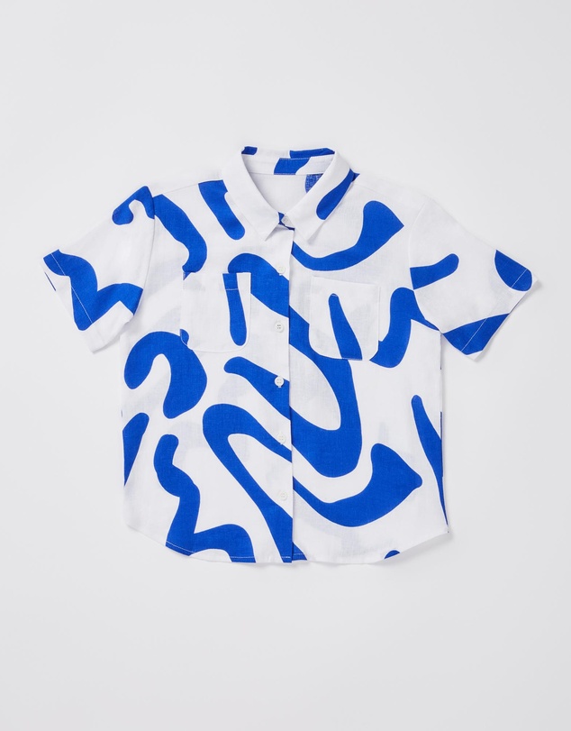 Subtitled - Girls Charlie Swirl Short Sleeve Shirt