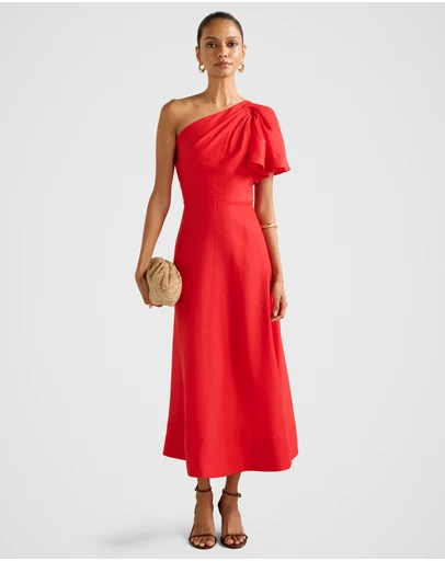 Forever New Petite - Mattea Petite One Shoulder Midi Dress