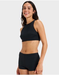 Roxy - Womens Pro Wave Crop Top Bikini Top