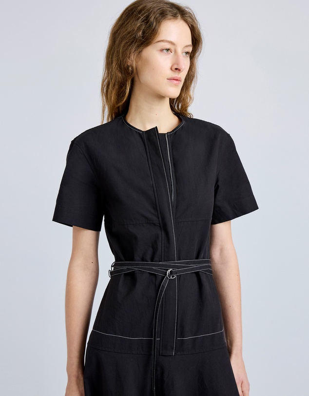Proenza Schouler White Label - Elizabeth Dress In Solid Cotton Linen