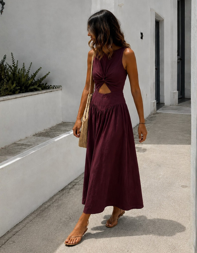 Esther & Co - Kirah Dress - Plum