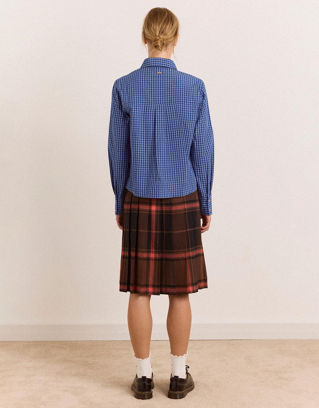 Damson Madder - Talia Ruched Check Shirt