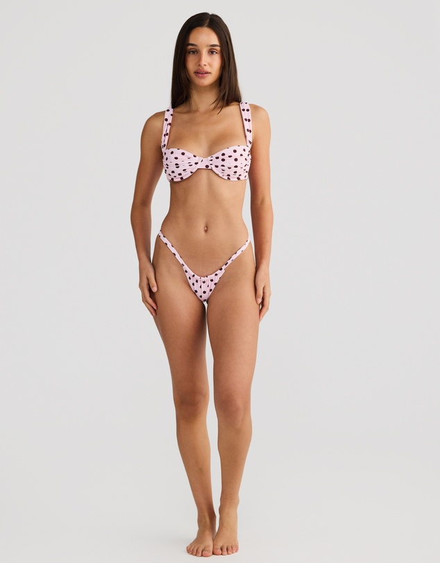 Vacay Swimwear - Rhodes Bottom Pink Polka