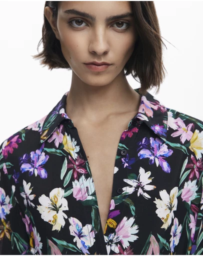 Desigual - Gradient Floral Shirt Dress