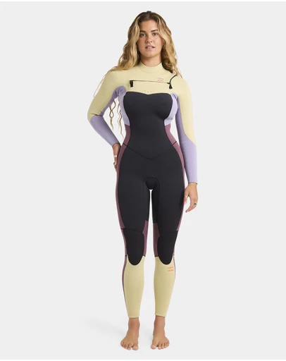 Billabong - Womens 3/2mm Synergy Natural Chest Zip Steamer Wetsuit