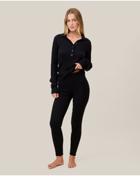 Papinelle - Colette Cosy Cotton Silk Rib Long Sleeve Top