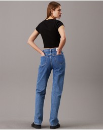 Calvin Klein Jeans - Slim Cropped Ribbed T-shirt