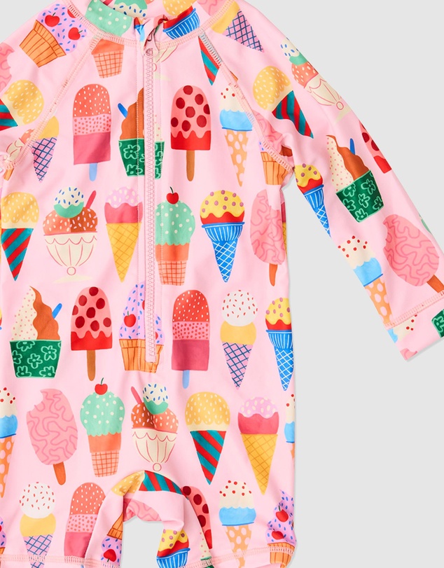 Kip&Co - Gelato LS Zip Bathers - Babies