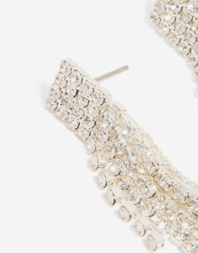 Lovisa - Silver Diamante Waterfall Drop Earrings