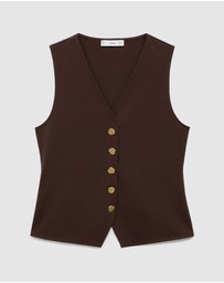 M.N.G - Waistcoat With Jewel Buttons