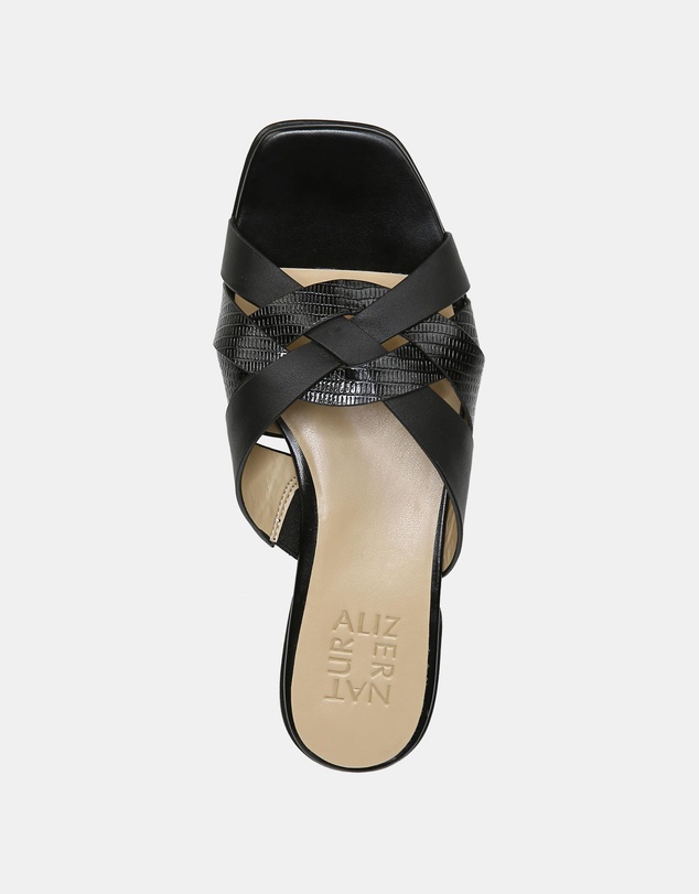 Naturalizer - Ashford Slide - Black Lizard/Leather