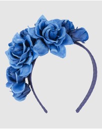 Max Alexander - Large Royal Blue Flower Headband Fascinator