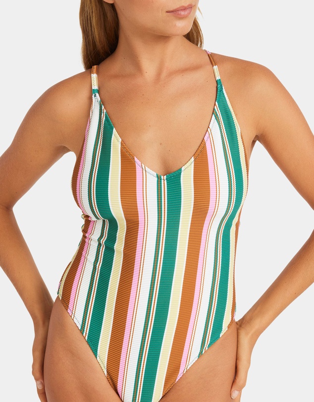 Roxy - Womens Fields V-Neck One Piece Swimsuit