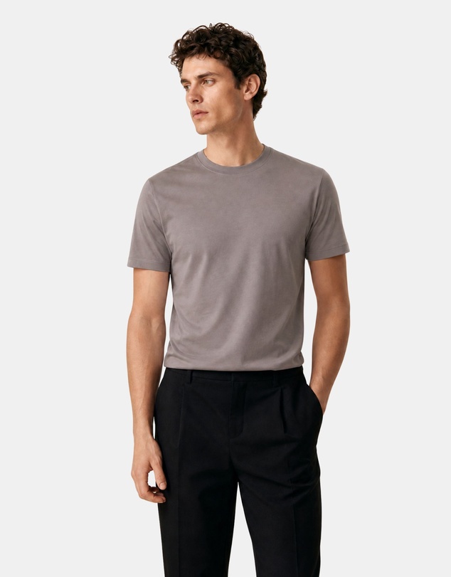 Henry Bucks - MCKINNON & CO Hamilton Cotton Short Sleeve T-Shirt GREY