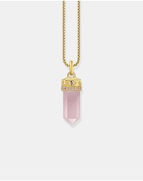 THOMAS SABO - Rose Quartz Crystal Pendant Gold