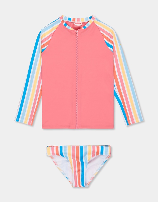 Roxy - Girls 8 to 16 Holy Stripe Long Sleeve Rash Vest
