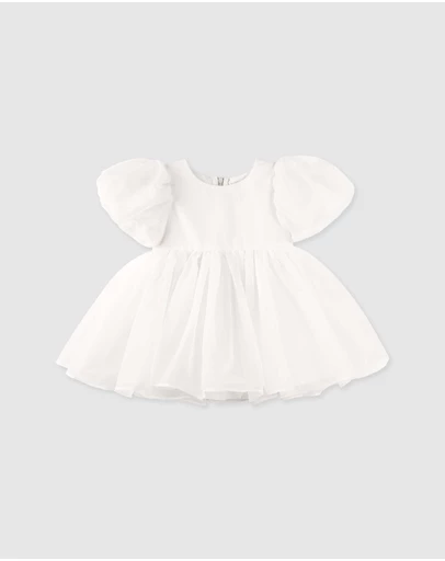 Designer Kidz - Sophia Puff Sleeve Baby Dress