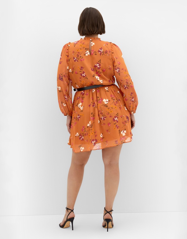 City Chic - Plus sizeMaddie Print Dress - amber