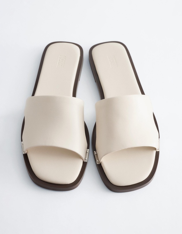 & Other Stories - Metal-Detail Leather Slides