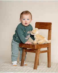 Bebe by Minihaha - Otto Stripe Organic Knitted Leggings - Babies
