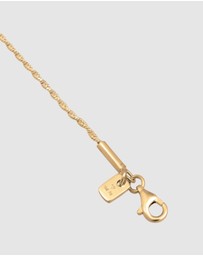 Kuzzoi - ICONIC EXCLUSIVE - Bracelet Male Cord Chain 925 Sterling Silver Gold Plated