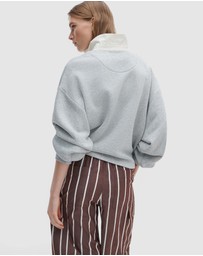 rag & bone - Vintage Terry Oversized Polo Sweatshirt
