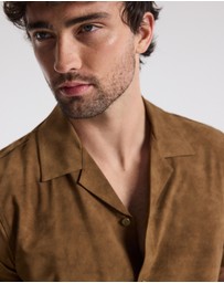 Calibre - Performance Cuban Collar Shirt Tan