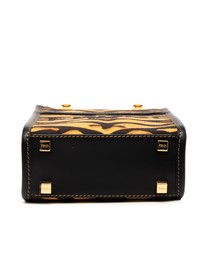 Pre-Loved by Azura Reborn - Pre-Loved Mini Embroidered Canvas Tiger Print Sunshine Shopper Tote