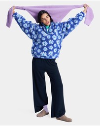 Roxy - Womens Jive Talking Binded Half Zip Fleece Jumper