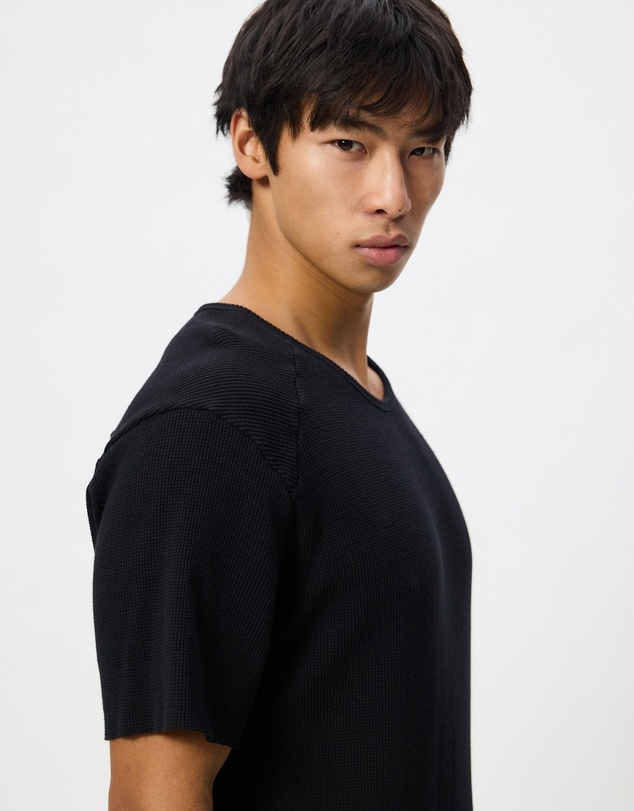 Surrounded By Ghosts - The Arsenic Relaxed Waffle Knit Long Tail T-Shirt