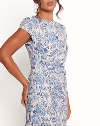 Petal & Pup - Lisbeth Midi Dress - Blue Floral