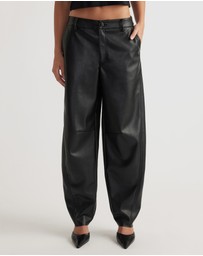 Decjuba - Natalie Polyurethane Barrel Pants
