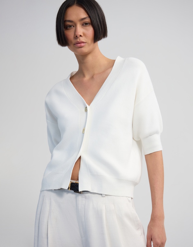 Oxford - Monica Puffer Sleeve Cardigan