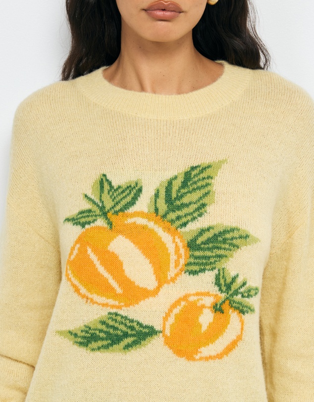 AERE - Citrus Intarsia Knit Jumper