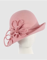 Max Alexander - Winter Felt Pink Cloche Hat