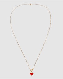 Elli Jewelry - Necklace Heart Pendant Dainty 925 Sterling Silver Gold-Plated