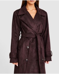 SNDYS - Sutton Faux Suede Trench Coat
