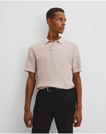 Country Road - Australian Cotton Herringbone Knit Polo
