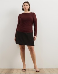 Atmos&Here Curvy - Cleo Mesh Long Sleeve Top