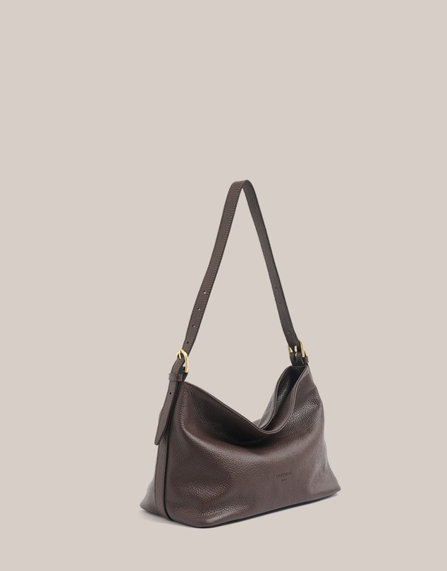 VESTIRSI - Eden Dark Chocolate Leather Shoulder Bag